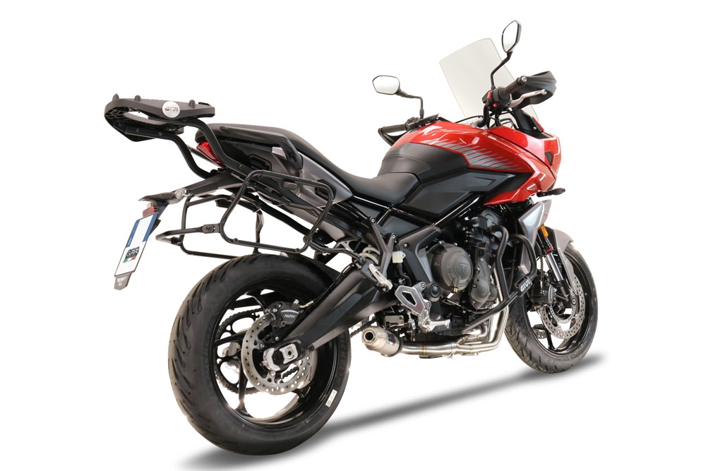 GPR exhaust compatible with  Triumph Tiger Sport 660 2022-2024, Deeptone Inox, Full system exhaust, including removable db killer 