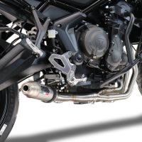 GPR exhaust compatible with  Triumph Tiger Sport 660 2022-2024, Deeptone Inox, Full system exhaust, including removable db killer 