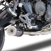 GPR exhaust compatible with  Triumph Tiger Sport 660 2022-2024, M3 Black Titanium, Full system exhaust, including removable db killer 