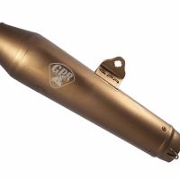 Exhaust compatible with Bmw R65 1985-1992, Ultracone Bronze Cafè Racer, Universal silencer, including removable db killer, without link pipe 