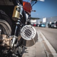 GPR exhaust compatible with  Bmw R80R R80RS 1982-1984, Ultracone Inox Cafè Racer, Universal silencer, including removable db killer, without link pipe  