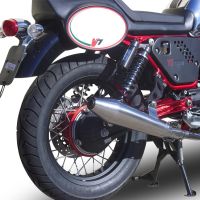 GPR exhaust compatible with  Moto Guzzi V7 (I - II) Racer  2010-2016, Vintacone , Dual slip-on including removable db killers and link pipes 