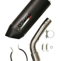 GPR exhaust compatible with  Kawasaki Versys 1000 2019-2020, Furore Evo4 Nero, Slip-on exhaust including removable db killer and link pipe 