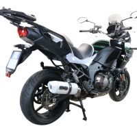 GPR exhaust compatible with  Kawasaki Versys 1000 2019-2020, Albus Evo4, Slip-on exhaust including removable db killer and link pipe 