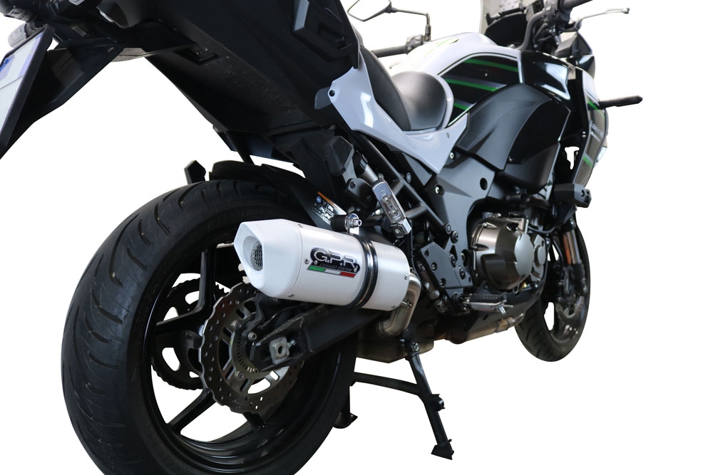 GPR exhaust compatible with  Kawasaki Versys 1000 2019-2020, Albus Evo4, Slip-on exhaust including removable db killer and link pipe 