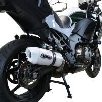 GPR exhaust compatible with  Kawasaki Versys 1000 2021-2023, Albus Evo4, Slip-on exhaust including removable db killer and link pipe 