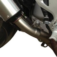 GPR exhaust compatible with  Honda VFR1200F I.E. 2010-2016, Satinox , Slip-on exhaust including removable db killer and link pipe 