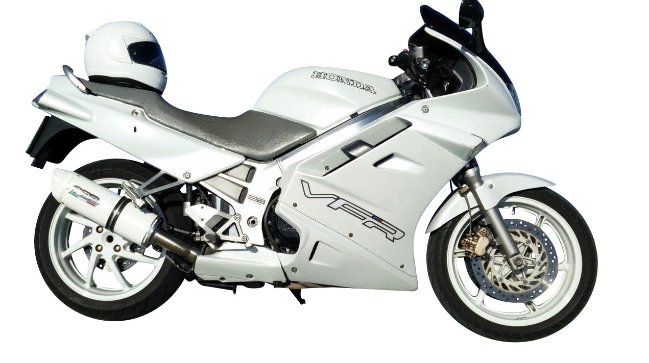 GPR exhaust compatible with  Honda VFR750F 1990-1993, Albus Ceramic, Slip-on exhaust including removable db killer and link pipe 