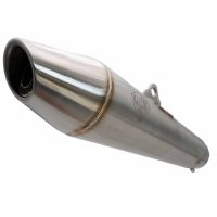 Exhaust compatible with Bmw K100 1983-1994, Vintavoge Cafè Racer, Universal silencer, including removable db killer, without link pipe 