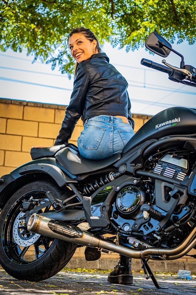 GPR exhaust compatible with  Kawasaki Vulcan 650 2014-2016, Powercone Evo, Full system exhaust, including removable db killer 