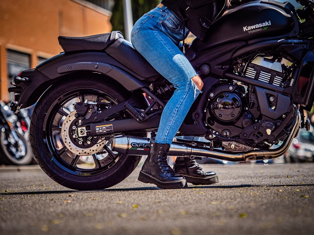 Exhaust system compatible with Kawasaki Versys 650 2021-2022, Ultracone, Homologated legal full system exhaust, including removable db killer and catalyst 