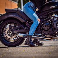 Exhaust system compatible with Kawasaki Vulcan 650 S 2015-2023, Ultracone, Homologated legal full system exhaust, including removable db killer and catalyst 