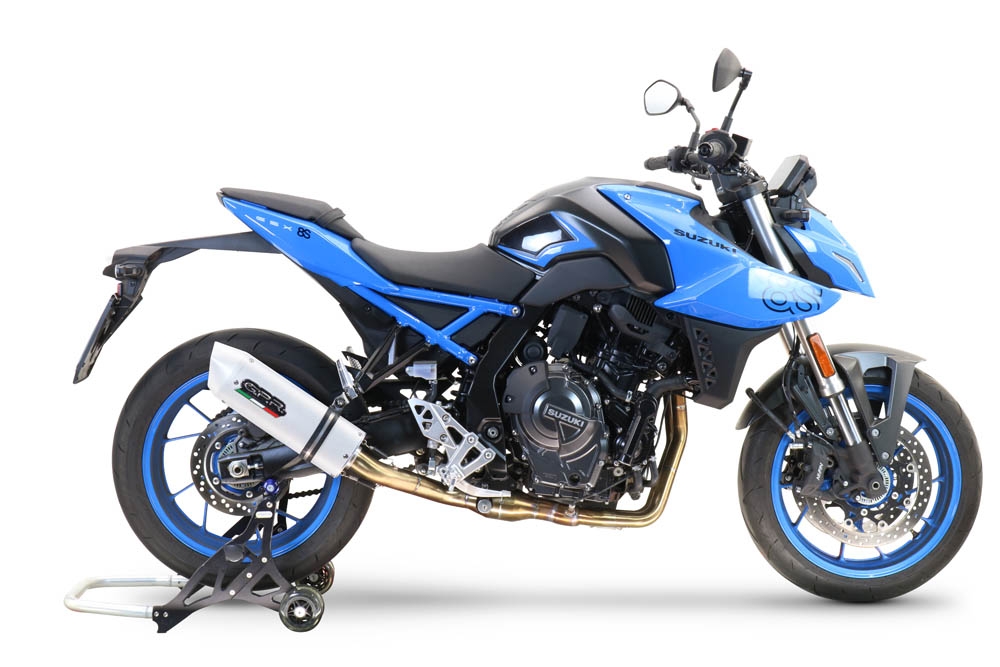 GPR exhaust compatible with  Suzuki Gsx-8S 2022-2024, Albus Ceramic, Full system exhaust, including removable db killer 