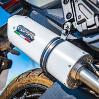 GPR exhaust compatible with  Honda X-Adv 750 2016-2020, Albus Evo4, Slip-on exhaust including removable db killer and link pipe 