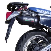 GPR exhaust compatible with  Honda XL600 LM-RM 1985-1989, Furore Nero, Slip-on exhaust including removable db killer and link pipe 