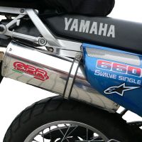 GPR exhaust compatible with  Yamaha Xtz 660 Teneré 1991-1998, Trioval, Slip-on exhaust including removable db killer and link pipe 