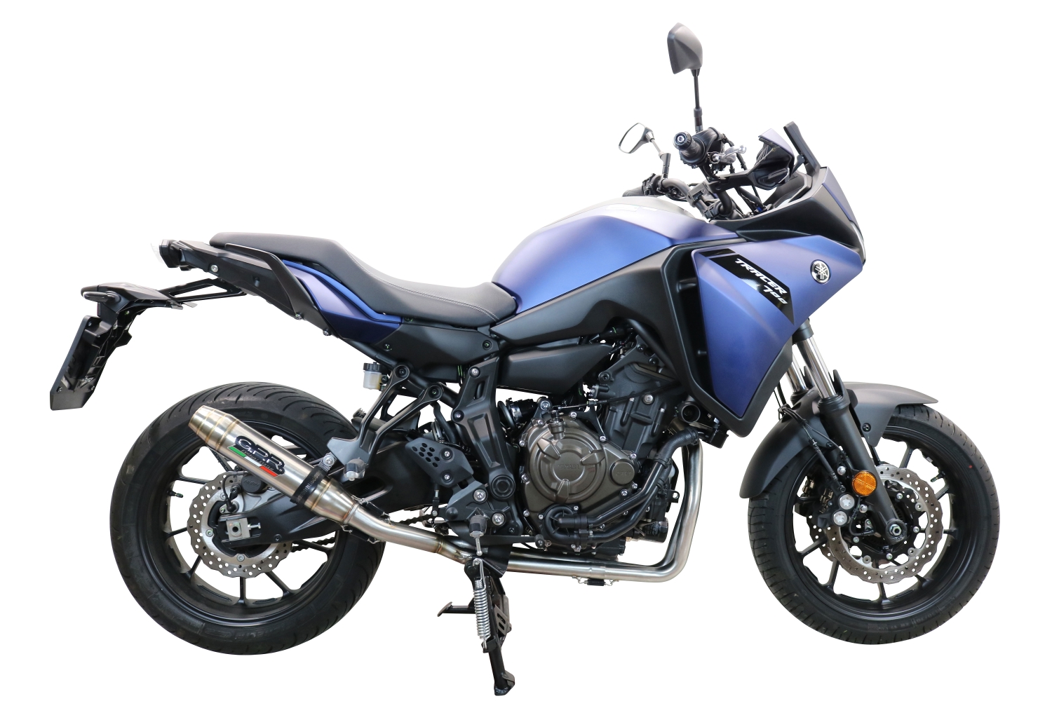 GPR exhaust compatible with  Yamaha Tracer 700 GT 2019-2020, Deeptone Inox, Full system exhaust, including removable db killer 