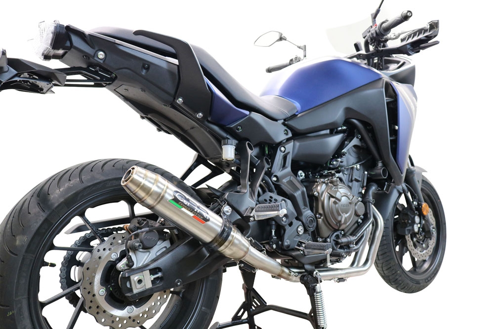 GPR exhaust compatible with  Yamaha Tracer 700 2020-2021, Deeptone Inox, Full system exhaust, including removable db killer 