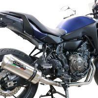 GPR exhaust compatible with  Yamaha Tracer 7 2021-2024, Satinox , Full system exhaust, including removable db killer 