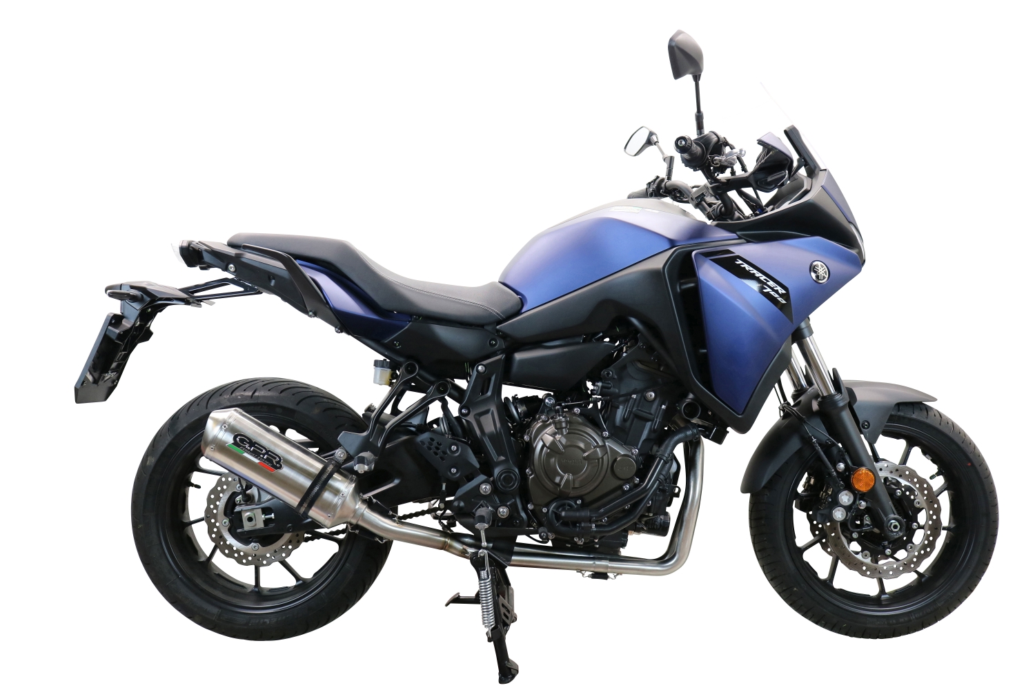 GPR exhaust compatible with  Yamaha Tracer 700 GT 2019-2020, Satinox , Full system exhaust, including removable db killer 