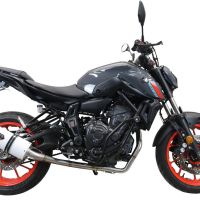 GPR exhaust compatible with  Yamaha XSR700 2021-2024, Albus Ceramic, Full system exhaust, including removable db killer 