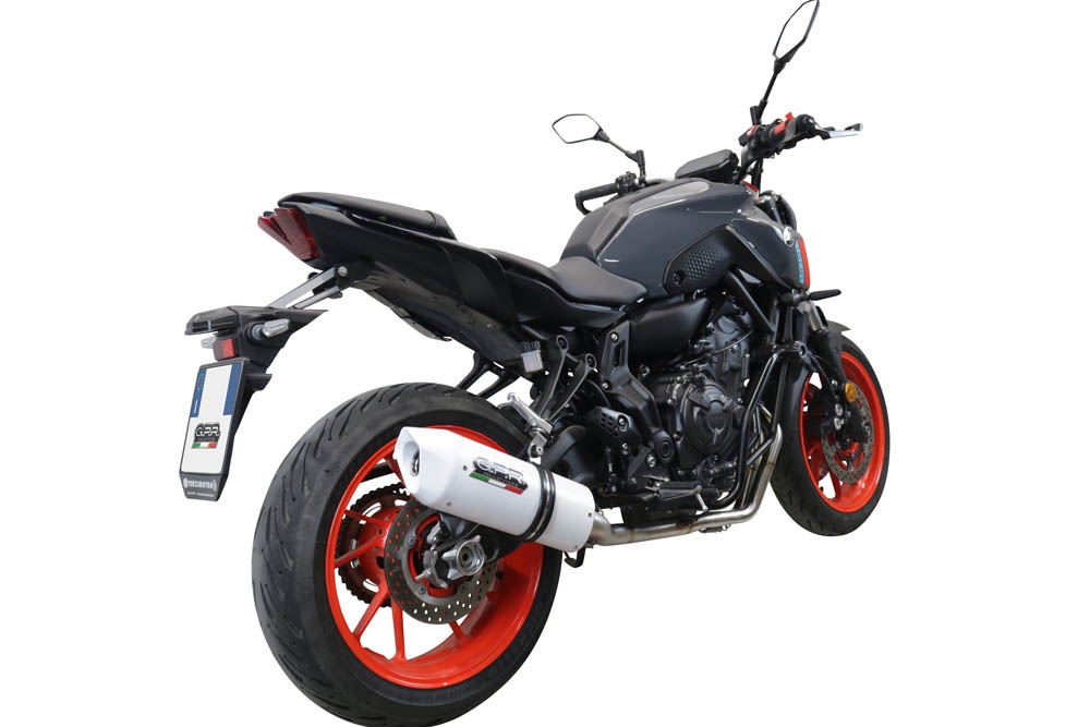 GPR exhaust compatible with  Yamaha XSR700 2021-2024, Albus Ceramic, Full system exhaust, including removable db killer 