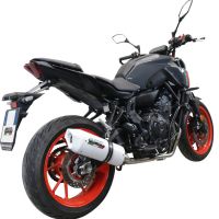 GPR exhaust compatible with  Yamaha XSR700 2021-2024, Albus Ceramic, Full system exhaust, including removable db killer 