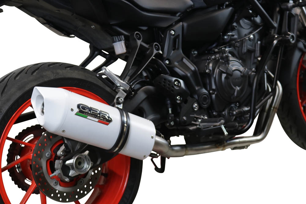 GPR exhaust compatible with  Yamaha XSR700 2021-2024, Albus Ceramic, Full system exhaust, including removable db killer 