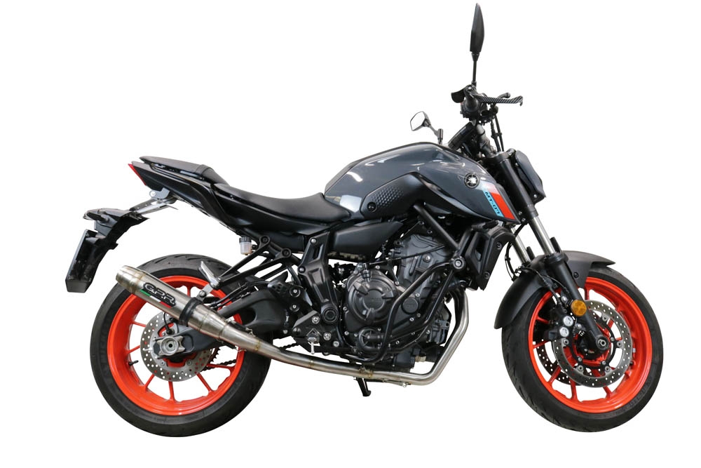 GPR exhaust compatible with  Yamaha XSR700 2021-2024, Deeptone Inox, Full system exhaust, including removable db killer 