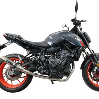 GPR exhaust compatible with  Yamaha FZ-7 MT07 2021-2024, Deeptone Inox, Full system exhaust, including removable db killer 