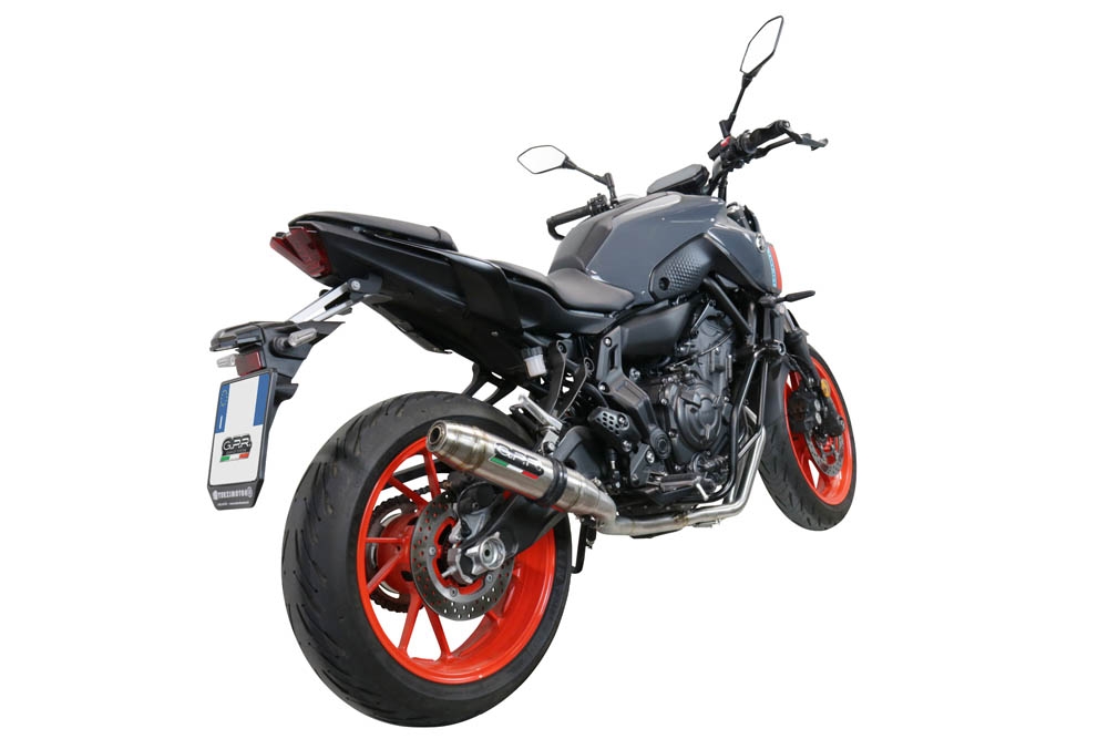 GPR exhaust compatible with  Yamaha XSR700 2021-2024, Deeptone Inox, Full system exhaust, including removable db killer 