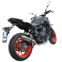 GPR exhaust compatible with  Yamaha FZ-7 MT07 2021-2024, Deeptone Inox, Full system exhaust, including removable db killer 