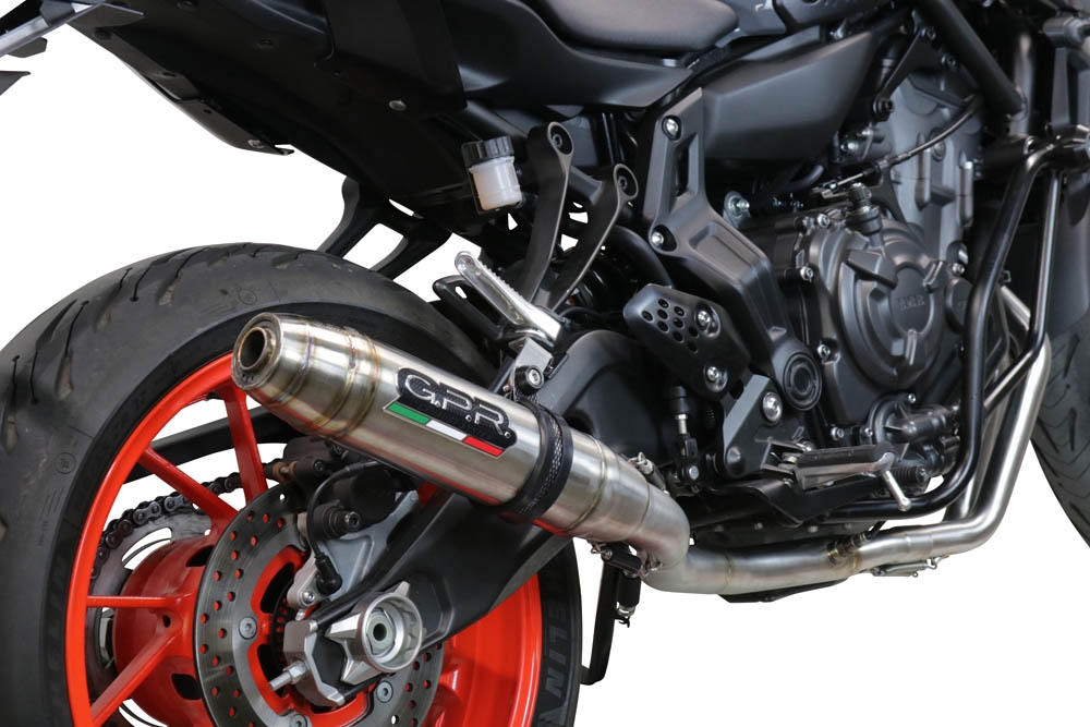 GPR exhaust compatible with  Yamaha XSR700 2021-2024, Deeptone Inox, Full system exhaust, including removable db killer 