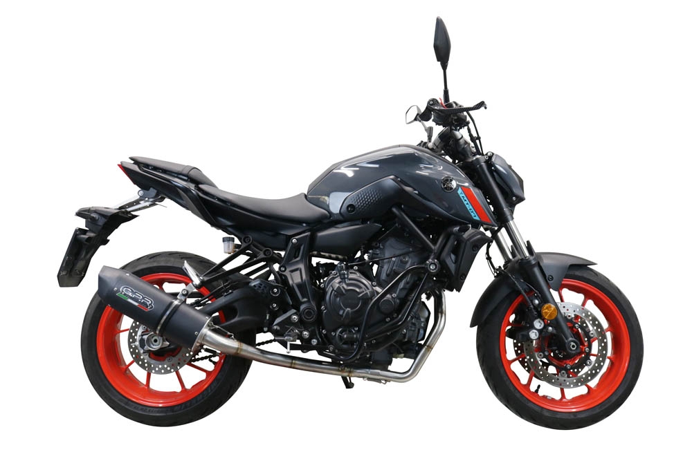 GPR exhaust compatible with  Yamaha XSR700 2021-2024, Furore Nero, Full system exhaust, including removable db killer 