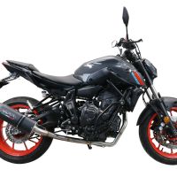 GPR exhaust compatible with  Yamaha XSR700 2021-2024, Furore Nero, Full system exhaust, including removable db killer 