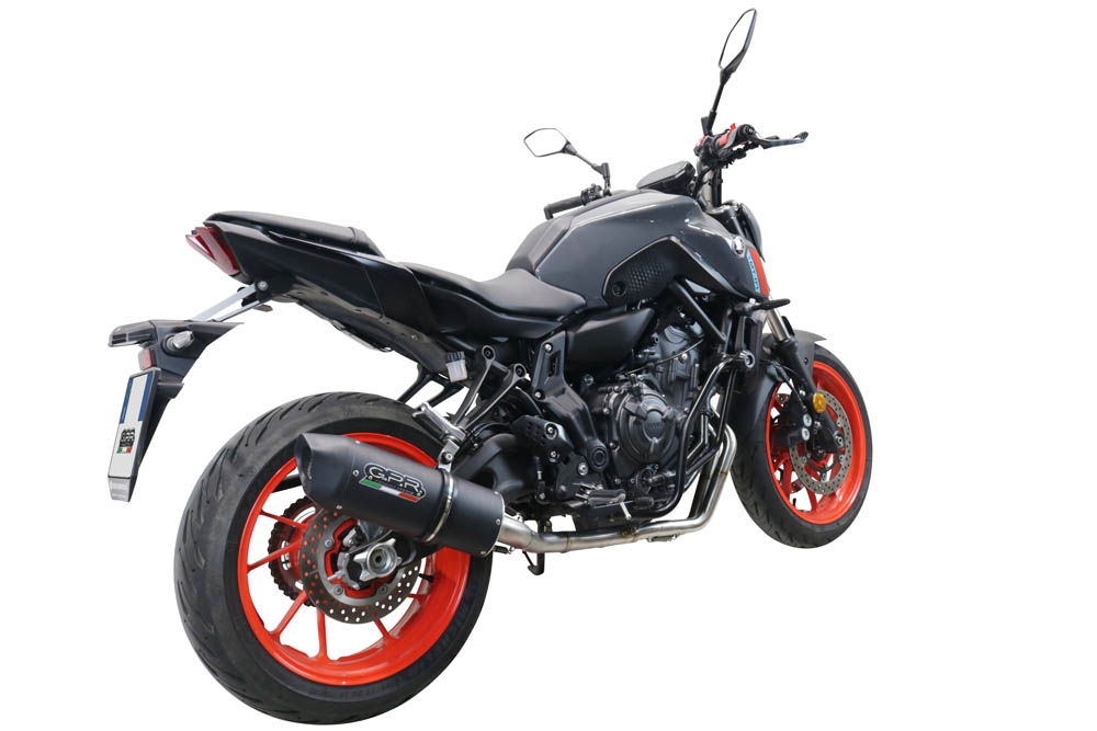 GPR exhaust compatible with  Yamaha XSR700 2021-2024, Furore Nero, Full system exhaust, including removable db killer 