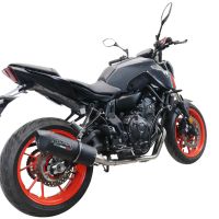 GPR exhaust compatible with  Yamaha XSR700 2021-2024, Furore Nero, Full system exhaust, including removable db killer 