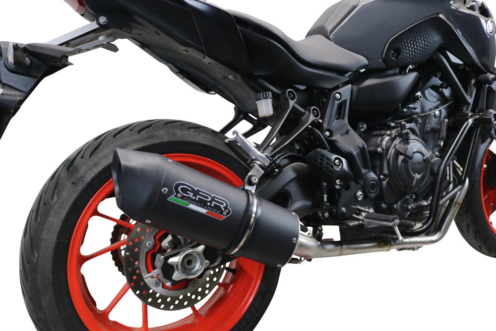 GPR exhaust compatible with  Yamaha XSR700 2021-2024, Furore Nero, Full system exhaust, including removable db killer 