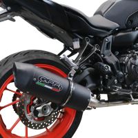 GPR exhaust compatible with  Yamaha XSR700 2021-2024, Furore Nero, Full system exhaust, including removable db killer 