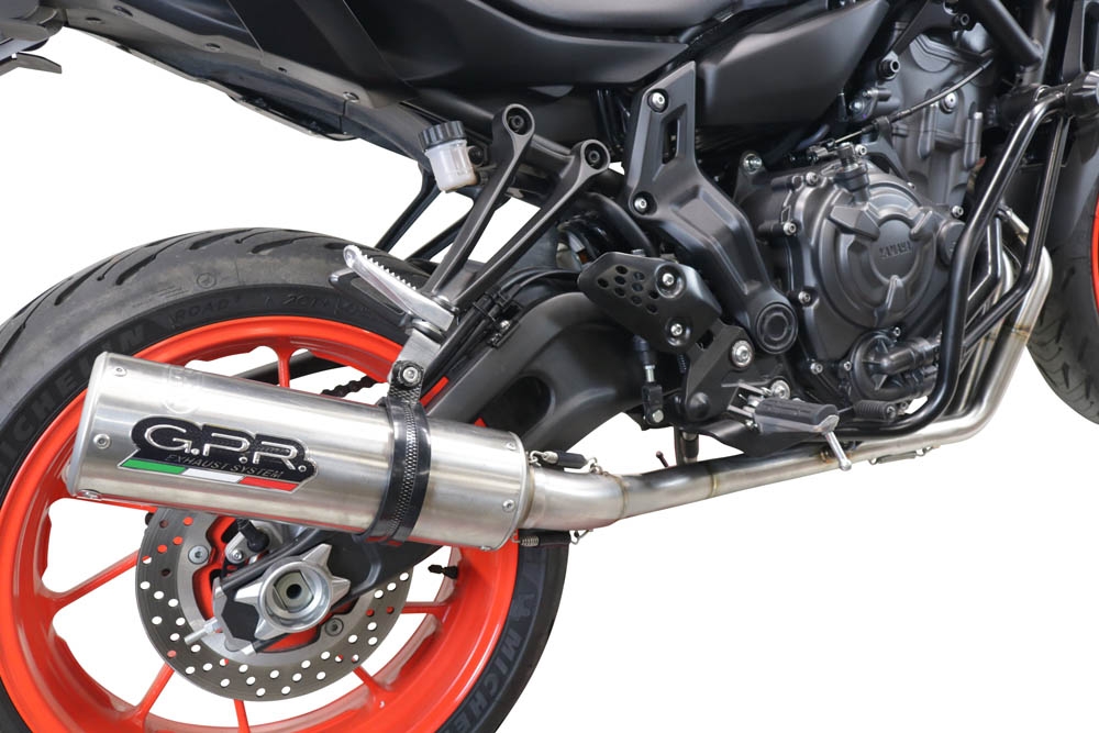 Exhaust system compatible with Yamaha Xsr 700 2021-2024, M3 Inox , Homologated legal full system exhaust, including removable db killer and catalyst 