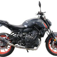 Exhaust system compatible with Yamaha Xsr 700 2021-2024, M3 Poppy , Homologated legal full system exhaust, including removable db killer and catalyst 