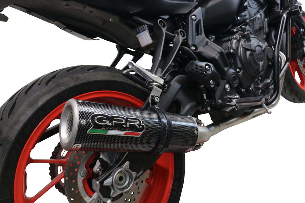 GPR exhaust compatible with  Yamaha FZ-7 MT07 2017-2020, M3 Poppy , Full system exhaust, including removable db killer 