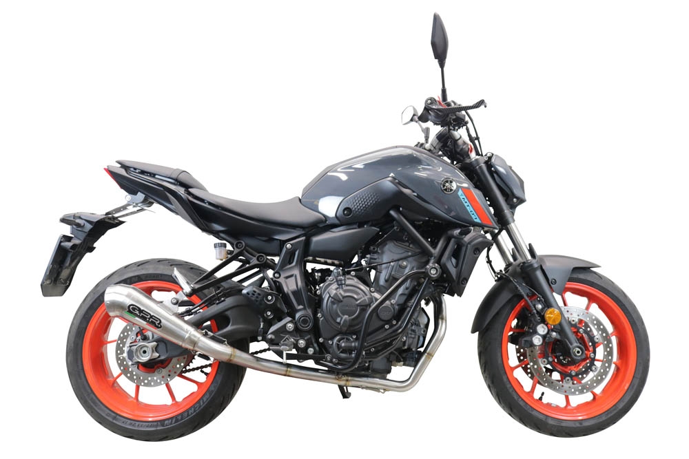 Exhaust system compatible with Yamaha Xsr 700 2021-2024, Powercone Evo, Homologated legal full system exhaust, including removable db killer and catalyst 