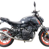 GPR exhaust compatible with  Yamaha FZ-7 MT07 2021-2024, Powercone Evo, Full system exhaust, including removable db killer 