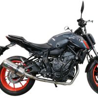 GPR exhaust compatible with  Yamaha FZ-7 MT07 2021-2024, Satinox , Full system exhaust, including removable db killer 