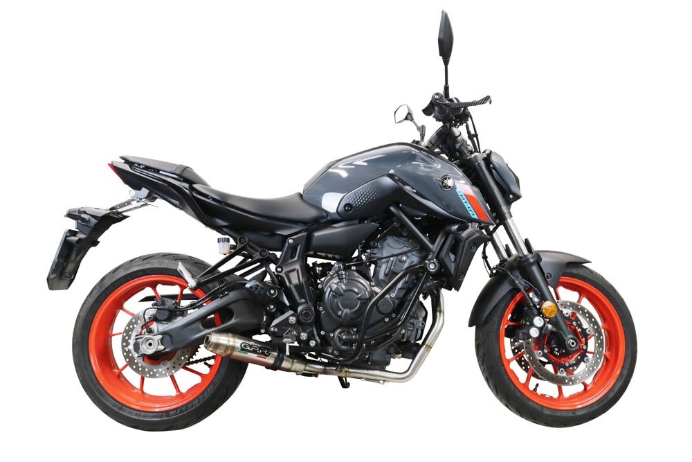 GPR exhaust compatible with  Yamaha FZ-7 MT07 2021-2024, Deeptone Inox, Full system exhaust, including removable db killer 