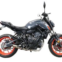 GPR exhaust compatible with  Yamaha FZ-7 MT07 2021-2024, Deeptone Inox, Full system exhaust, including removable db killer 