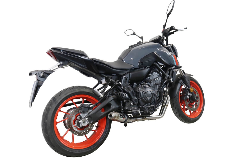 GPR exhaust compatible with  Yamaha XSR700 2021-2024, Deeptone Inox, Full system exhaust, including removable db killer 