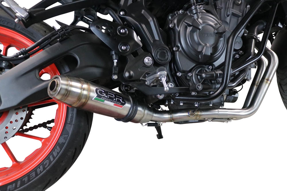 GPR exhaust compatible with  Yamaha XSR700 2021-2024, Deeptone Inox, Full system exhaust, including removable db killer 