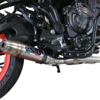 GPR exhaust compatible with  Yamaha XSR700 2021-2024, Deeptone Inox, Full system exhaust, including removable db killer 